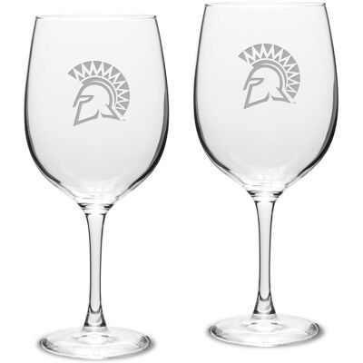 Jardine - San Jose State Spartans 19oz. 2-Piece Traditional Robusto Red Wine Table Glass Set - Multicolor Jardine - San Jose State Spartans 19oz. 2-Piece Traditional Robusto Red Wine Table Glass Set - Multicolor