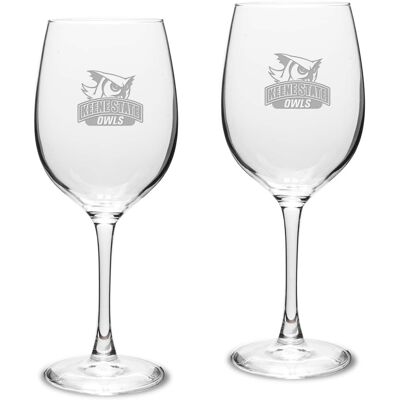 Jardine - Keene State Owls 16oz. 2-Piece Traditional White Wine Glass Set - Multicolor Jardine - Keene State Owls 16oz. 2-Piece Traditional White Wine Glass Set - Multicolor