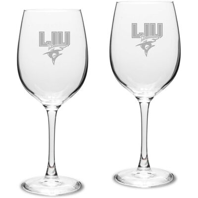 Jardine - LIU Sharks Two-Piece 16oz. Traditional White Wine Glass Set - Multicolor Jardine - LIU Sharks Two-Piece 16oz. Traditional White Wine Glass Set - Multicolor