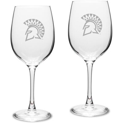 Jardine - San Jose State Spartans 16oz. 2-Piece Traditional White Wine Glass Set - Multicolor Jardine - San Jose State Spartans 16oz. 2-Piece Traditional White Wine Glass Set - Multicolor