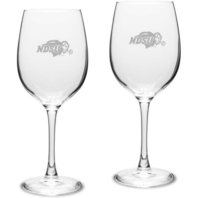 Jardine - NDSU Bison 2-Piece 16oz. Traditional White Wine Glass Set - Multicolor Jardine - NDSU Bison 2-Piece 16oz. Traditional White Wine Glass Set - Multicolor