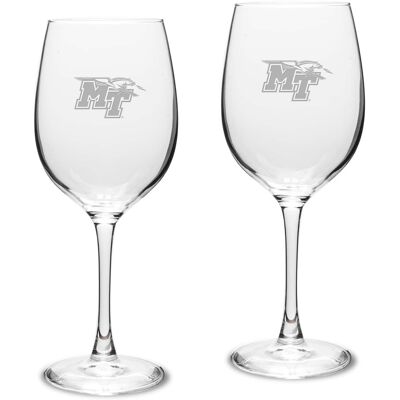 Jardine - MTSU Blue Raiders 2-Piece 16oz. Traditional White Wine Glass Set - Multicolor Jardine - MTSU Blue Raiders 2-Piece 16oz. Traditional White Wine Glass Set - Multicolor