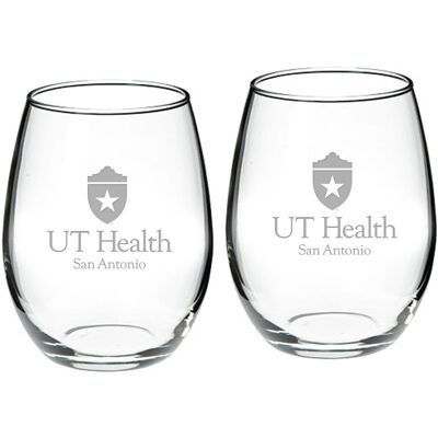 Jardine - Texas Health San Antonio 21oz. Two-Piece Stemless Wine Glass Set - Multicolor Jardine - Texas Health San Antonio 21oz. Two-Piece Stemless Wine Glass Set - Multicolor
