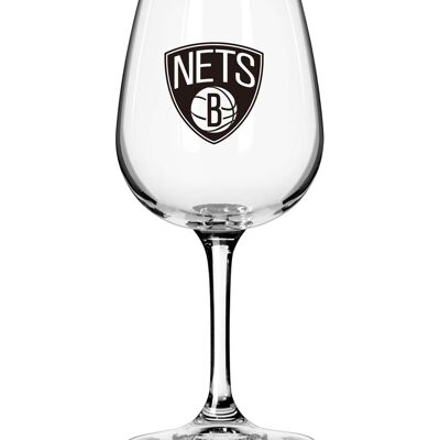 Logo Brands - Brooklyn Nets Logo 12oz. Stemmed Wine Glass - Multicolor Logo Brands - Brooklyn Nets Logo 12oz. Stemmed Wine Glass - Multicolor