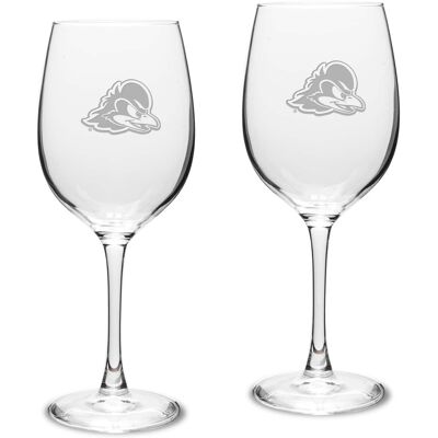 Jardine - Delaware Fightin' Blue Hens 2-Piece 16oz. Traditional White Wine Glass Set - Multicolor Jardine - Delaware Fightin' Blue Hens 2-Piece 16oz. Traditional White Wine Glass Set - Multicolor
