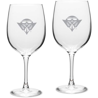 Jardine - Tennessee-Martin Skyhawks 19oz. Two-Piece Traditional Red Wine Table Glass Set - Multicolor Jardine - Tennessee-Martin Skyhawks 19oz. Two-Piece Traditional Red Wine Table Glass Set - Multicolor