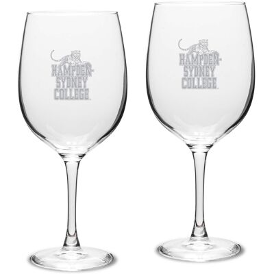 Jardine - Hampden-Sydney College Tigers 19oz. Two-Piece Traditional Red Wine Glass Set - Multicolor Jardine - Hampden-Sydney College Tigers 19oz. Two-Piece Traditional Red Wine Glass Set - Multicolor