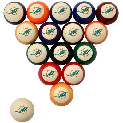 Imperial - Miami Dolphins Retro Billiard Ball Set - Cream Imperial - Miami Dolphins Retro Billiard Ball Set - Cream