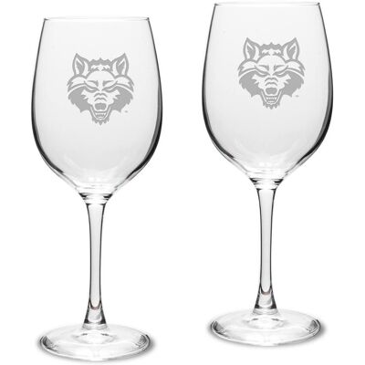 Jardine - Arkansas State Red Wolves 2-Piece 16oz. Traditional White Wine Glass Set - Multicolor Jardine - Arkansas State Red Wolves 2-Piece 16oz. Traditional White Wine Glass Set - Multicolor