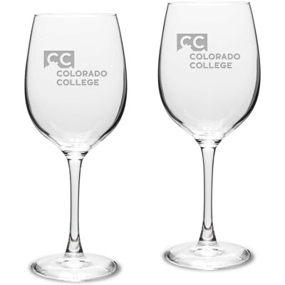 Jardine - Colorado College Tigers 16oz. 2-Piece Traditional White Wine Glass Set - Multicolor Jardine - Colorado College Tigers 16oz. 2-Piece Traditional White Wine Glass Set - Multicolor
