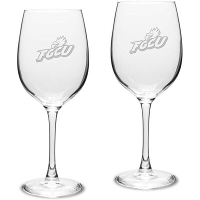 Jardine - Florida Gulf Coast Eagles 16oz. 2-Piece Traditional White Wine Glass Set - Multicolor Jardine - Florida Gulf Coast Eagles 16oz. 2-Piece Traditional White Wine Glass Set - Multicolor