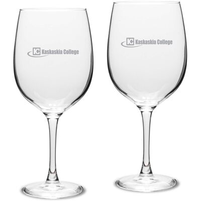 Jardine - Kaskaskia College Blue Devils 19oz. Two-Piece Traditional Red Wine Glass Set - Multicolor Jardine - Kaskaskia College Blue Devils 19oz. Two-Piece Traditional Red Wine Glass Set - Multicolor