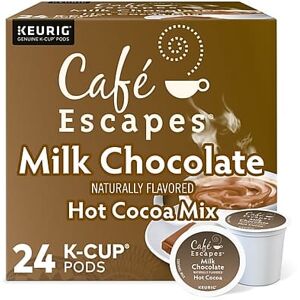 Cafe Escapes - Milk Chocolate Hot Cocoa, Keurig K-Cup Pods, 24/Box Cafe Escapes - Milk Chocolate Hot Cocoa, Keurig K-Cup Pods, 24/Box