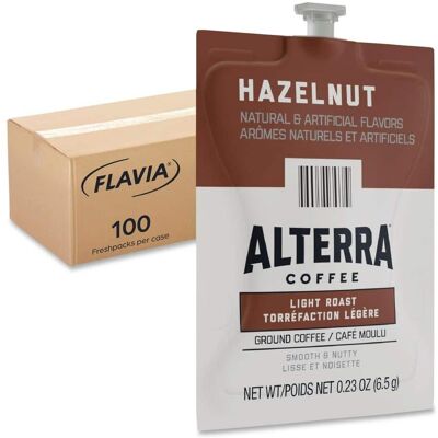 Flavia - 0.23 oz. Pouch Alterra Coffee Freshpack - Hazelnut (100/Carton) Flavia - 0.23 oz. Pouch Alterra Coffee Freshpack - Hazelnut (100/Carton)