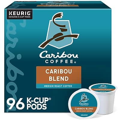 Caribou Coffee - Blend Coffee Keurig K-Cup Pods, Medium Roast, 96/Carton Caribou Coffee - Blend Coffee Keurig K-Cup Pods, Medium Roast, 96/Carton