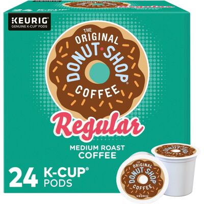 The Original Donut Shop - Regular Keurig Single-Serve K-Cup Pods, Medium Roast Coffee, 24 Count The Original Donut Shop - Regular Keurig Single-Serve K-Cup Pods, Medium Roast Coffee, 24 Count