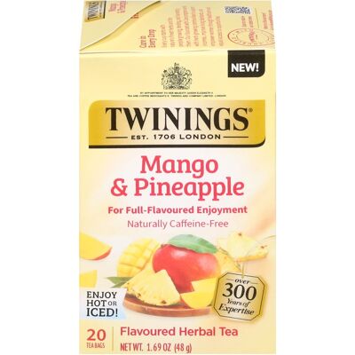 Twinings - Herbal Tea Mango & Pineapple - Case of 6 - 20 bags Twinings - Herbal Tea Mango & Pineapple - Case of 6 - 20 bags