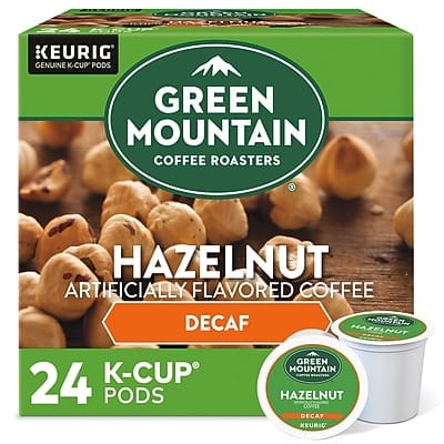 Green Mountain Coffee - Hazelnut Decaf Coffee Keurig K-Cup Pods, Light Roast, 24/Box Green Mountain Coffee - Hazelnut Decaf Coffee Keurig K-Cup Pods, Light Roast, 24/Box