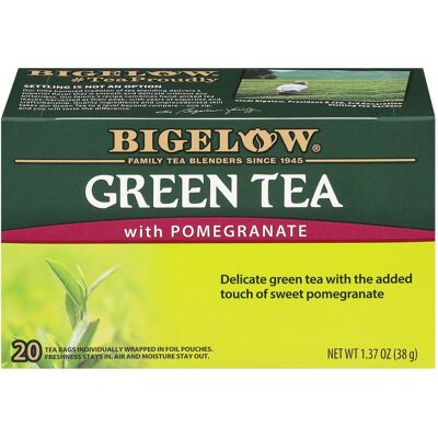 Bigelow - Green Tea with Pomegranate - Case of 6 - 20 Bags Bigelow - Green Tea with Pomegranate - Case of 6 - 20 Bags