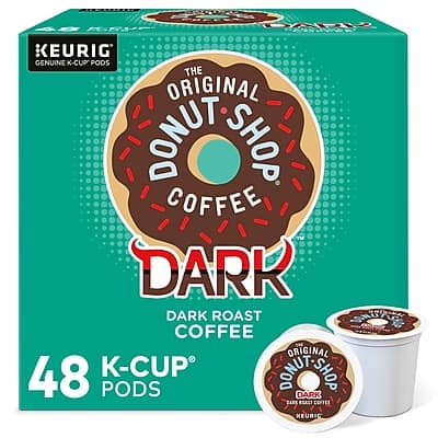 The Original Donut Shop - DARK Coffee Keurig K-Cup Pods, Dark Roast, 48/Box The Original Donut Shop - DARK Coffee Keurig K-Cup Pods, Dark Roast, 48/Box