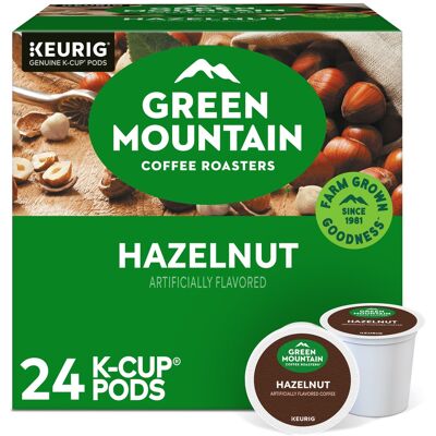 Green Mountain Coffee - Hazelnut Coffee Keurig K-Cup Pods, Light Roast, 24/Box Green Mountain Coffee - Hazelnut Coffee Keurig K-Cup Pods, Light Roast, 24/Box