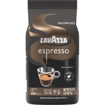 Lavazza - Espresso Whole Bean Coffee, Medium Roast, 100% Arabica, 2.2 lb Bag (Pack of 1) Lavazza - Espresso Whole Bean Coffee, Medium Roast, 100% Arabica, 2.2 lb Bag (Pack of 1)