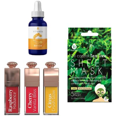 Pursonic - Radiant Skin Bundle: Vitamin C Serum & Tea Tree Sheet Masks Pursonic - Radiant Skin Bundle: Vitamin C Serum & Tea Tree Sheet Masks