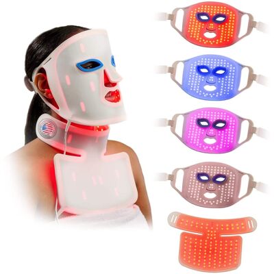 LifePro - LED Light Therapy Mask Red Light Mask for Face and Neck At Home Skin Care - White LifePro - LED Light Therapy Mask Red Light Mask for Face and Neck At Home Skin Care - White