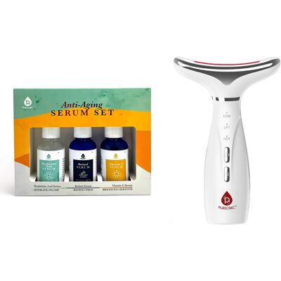 Pursonic - 7-in-1 Facial Therapy Device & Anti-Aging Serum Bundle Pursonic - 7-in-1 Facial Therapy Device & Anti-Aging Serum Bundle