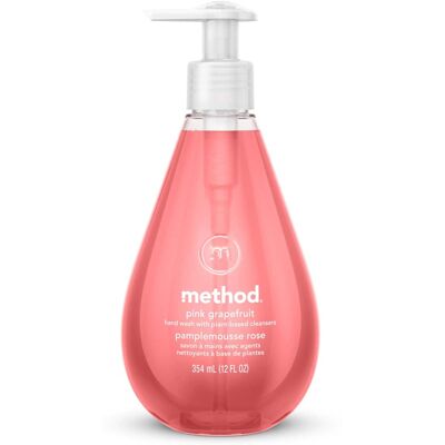 Method - Gel Hand Wash, Pink Grapefruit Scent, 12 oz, 6per Carton Method - Gel Hand Wash, Pink Grapefruit Scent, 12 oz, 6per Carton