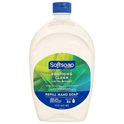 Softsoap - Liquid Hand Soap Refill, Aloe Vera Scent, 50 FL. Oz - White Softsoap - Liquid Hand Soap Refill, Aloe Vera Scent, 50 FL. Oz - White