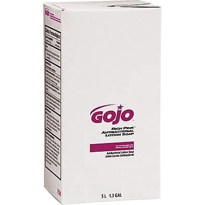 GOJO - Rich Antibacterial Liquid Hand Soap Refill for PRO TDX Dispenser, 5000 ml., Floral Scent, 2/Carton - Pink GOJO - Rich Antibacterial Liquid Hand Soap Refill for PRO TDX Dispenser, 5000 ml., Floral Scent, 2/Carton - Pink