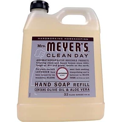 Mrs. Meyer's - Clean Day Liquid Hand Soap Refill, Lavender Scent, 33 fl oz - Clear Mrs. Meyer's - Clean Day Liquid Hand Soap Refill, Lavender Scent, 33 fl oz - Clear