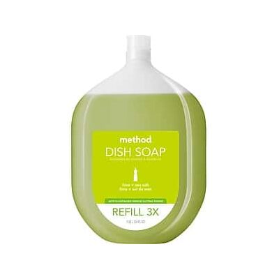 Method - Liquid Dish Soap Refill, Lime + Sea Salt, 54 oz - Green Method - Liquid Dish Soap Refill, Lime + Sea Salt, 54 oz - Green