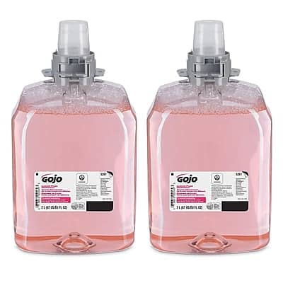 GOJO - Luxury Foaming Hand Soap Refill for FMX 20 Dispenser, Cranberry Scent, 2000 ml., 2/Carton - Pink GOJO - Luxury Foaming Hand Soap Refill for FMX 20 Dispenser, Cranberry Scent, 2000 ml., 2/Carton - Pink