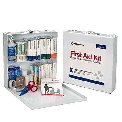 First Aid Only - Contractor Metal First Aid Kit, 50 People, 191 Pieces, Unitized (FAO226U) - White First Aid Only - Contractor Metal First Aid Kit, 50 People, 191 Pieces, Unitized (FAO226U) - White