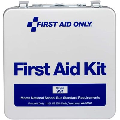 First Aid Only - 50 Person Unitized Metal Bus First Aid Kit - White First Aid Only - 50 Person Unitized Metal Bus First Aid Kit - White