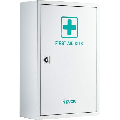 VEVOR - 3-Shelf First Aid Cabinet, 1000 Pieces, Large Capacity First Aid Kit, Wall Mounted Medicine Cabinet, OSHA & ANSI 2015 - White VEVOR - 3-Shelf First Aid Cabinet, 1000 Pieces, Large Capacity First Aid Kit, Wall Mounted Medicine Cabinet, OSHA & ANSI 2015 - White