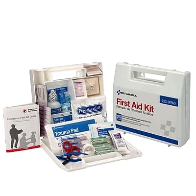 First Aid Only - Office Plastic First Aid Kit, 25 People, 106 Pieces (223-U/FAO) - White First Aid Only - Office Plastic First Aid Kit, 25 People, 106 Pieces (223-U/FAO) - White