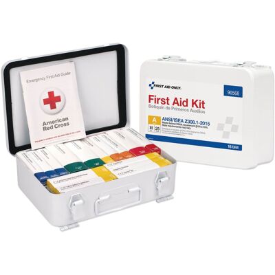 First Aid Only - Unitized ANSI Compliant Class A Type III First Aid Kit for 25 People - White First Aid Only - Unitized ANSI Compliant Class A Type III First Aid Kit for 25 People - White