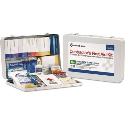 First Aid Only - Contractor ANSI Class B First Aid Kit for 50 People - White First Aid Only - Contractor ANSI Class B First Aid Kit for 50 People - White