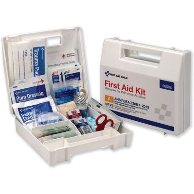 First Aid Only - Bulk ANSI 2015 Compliant First Aid Kit - White First Aid Only - Bulk ANSI 2015 Compliant First Aid Kit - White