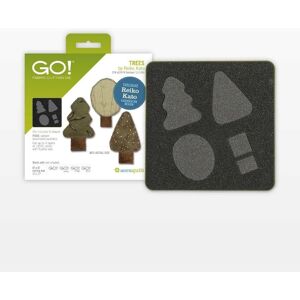 AccuQuilt - GO! Trees Fabric Cutting Die by Reiko Kato – Applique Tree Shapes for GO! Cutters - Black AccuQuilt - GO! Trees Fabric Cutting Die by Reiko Kato – Applique Tree Shapes for GO! Cutters - Black