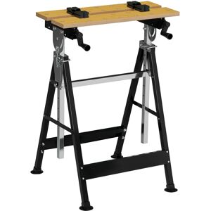Homcom - Work Bench Tool Stand with Adjustable Height/Angle, Carpenter Saw Table, 4 Clamps, 220lbs Homcom - Work Bench Tool Stand with Adjustable Height/Angle, Carpenter Saw Table, 4 Clamps, 220lbs