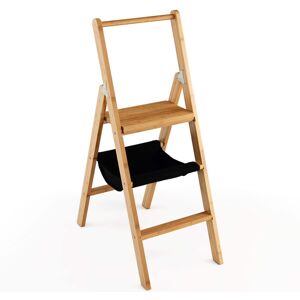 Costway - 3 Step Ladder Foldable Bamboo Step Stool 330Lbs Capacity with Tool Storage Bag - Natural Costway - 3 Step Ladder Foldable Bamboo Step Stool 330Lbs Capacity with Tool Storage Bag - Natural