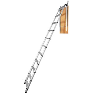 VEVOR - Attic Ladder Telescoping,350-pound Capacity,39.37" x 23.6", Multi-Purpose Aluminium Extension, Lightweight and Portable - Silver VEVOR - Attic Ladder Telescoping,350-pound Capacity,39.37" x 23.6", Multi-Purpose Aluminium Extension, Lightweight and Portable - Silver