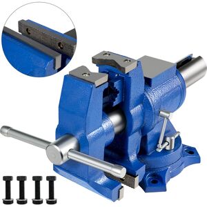 VEVOR - 5" Heavy Duty Bench Vise, Double Swivel Rotating Vise Head/Body Rotates 360°,Pipe Vise Bench Vices 30Kn Clamping Force - Blue VEVOR - 5" Heavy Duty Bench Vise, Double Swivel Rotating Vise Head/Body Rotates 360°,Pipe Vise Bench Vices 30Kn Clamping Force - Blue