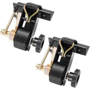 VEVOR - Ladder Rack Ratchet Straps, Square Tube Mount, 1.5 in Wide x 7.4 ft Long Ladder Rack Straps - Black VEVOR - Ladder Rack Ratchet Straps, Square Tube Mount, 1.5 in Wide x 7.4 ft Long Ladder Rack Straps - Black