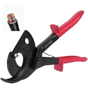 VEVOR - Ratcheting Cable Cutter, Spring Steel Blades with Insulated Handles, Quick-Release Button, Heavy Duty Ratchet Cable - Black + Red (Handle Cover) VEVOR - Ratcheting Cable Cutter, Spring Steel Blades with Insulated Handles, Quick-Release Button, Heavy Duty Ratchet Cable - Black + Red (Handle Cover)