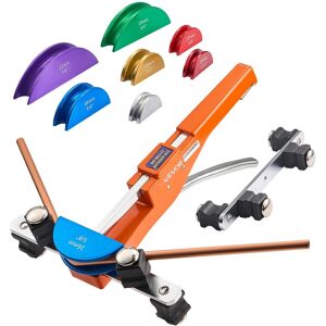VEVOR - Tubing Bender Kit, 1/4 to 7/8 Inch, Compact Ratcheting Tube Pipe Bender, Ratchet Hand Bending Tool, with 7 Color Dies - Orange VEVOR - Tubing Bender Kit, 1/4 to 7/8 Inch, Compact Ratcheting Tube Pipe Bender, Ratchet Hand Bending Tool, with 7 Color Dies - Orange